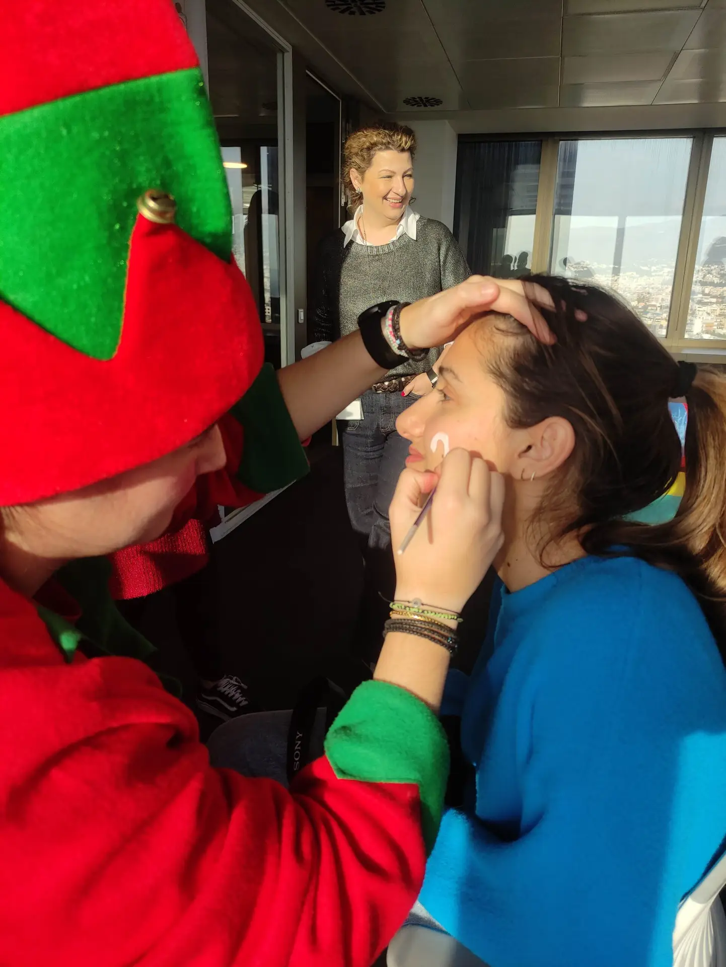 Facepainting Ξωτικό ζωγραφική προσώπου Χριστούγεννα